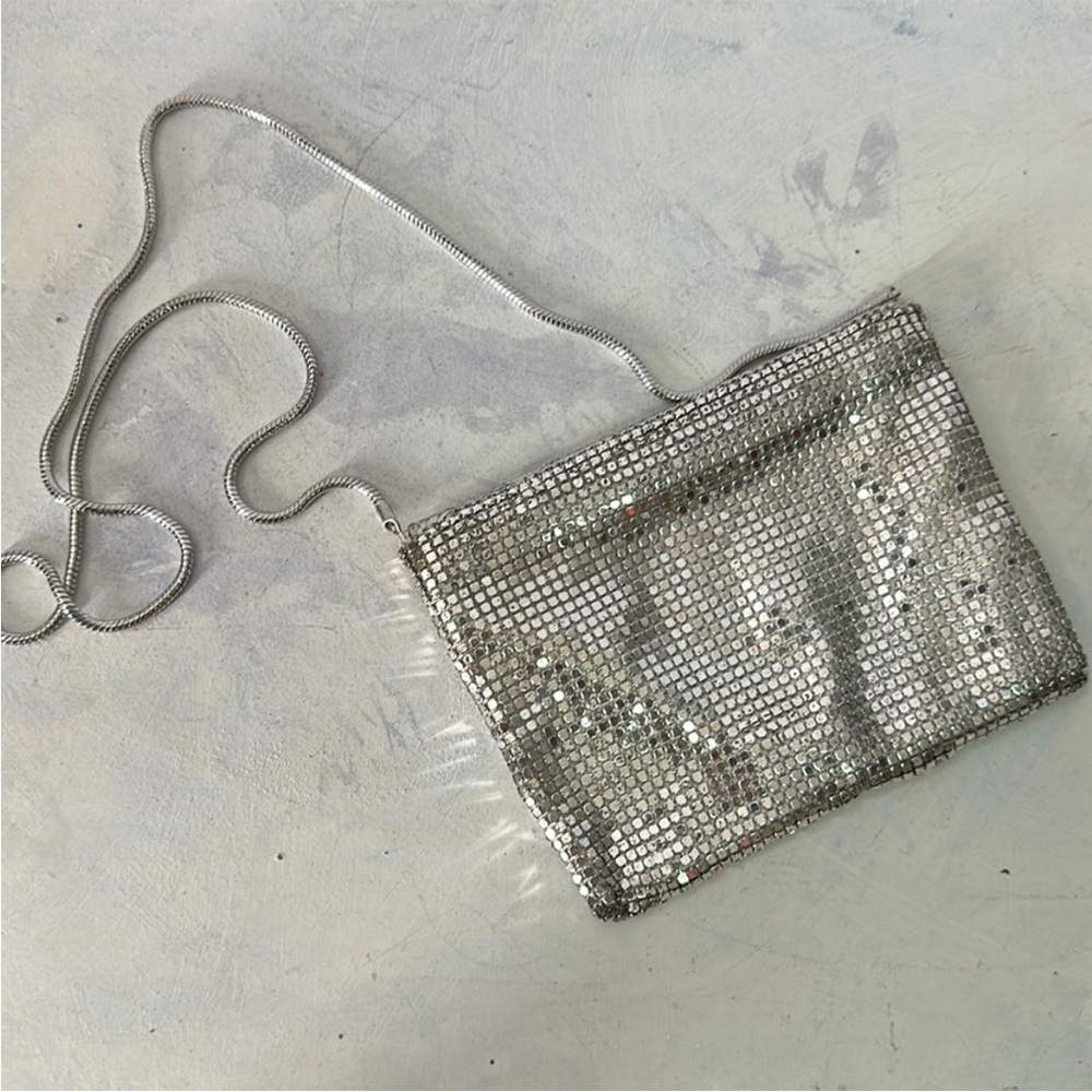 The Limited Vintage Small Silver Mesh Evening Purse
